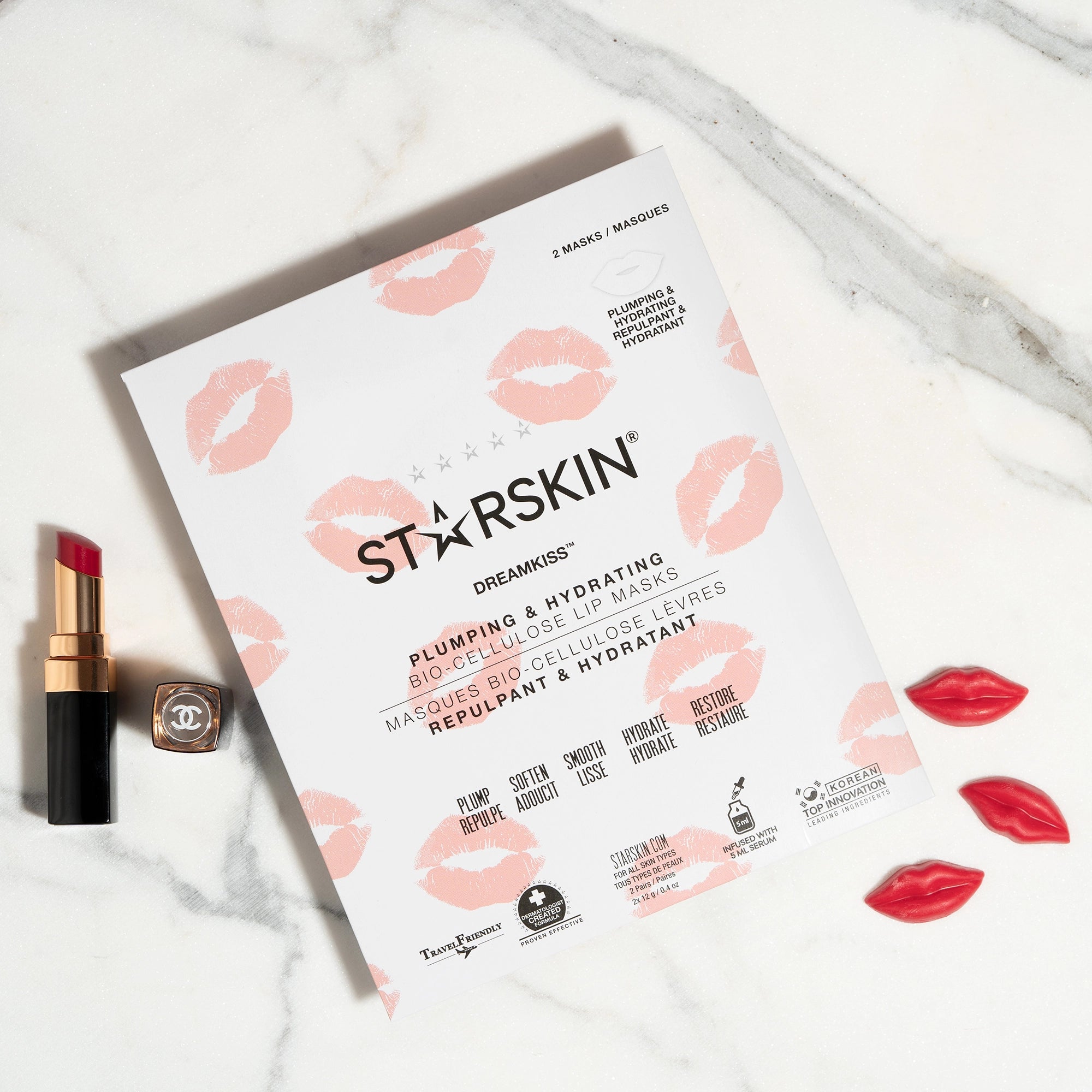 Starskin Dreamkiss lip mask being showcased in a lifestyle picture