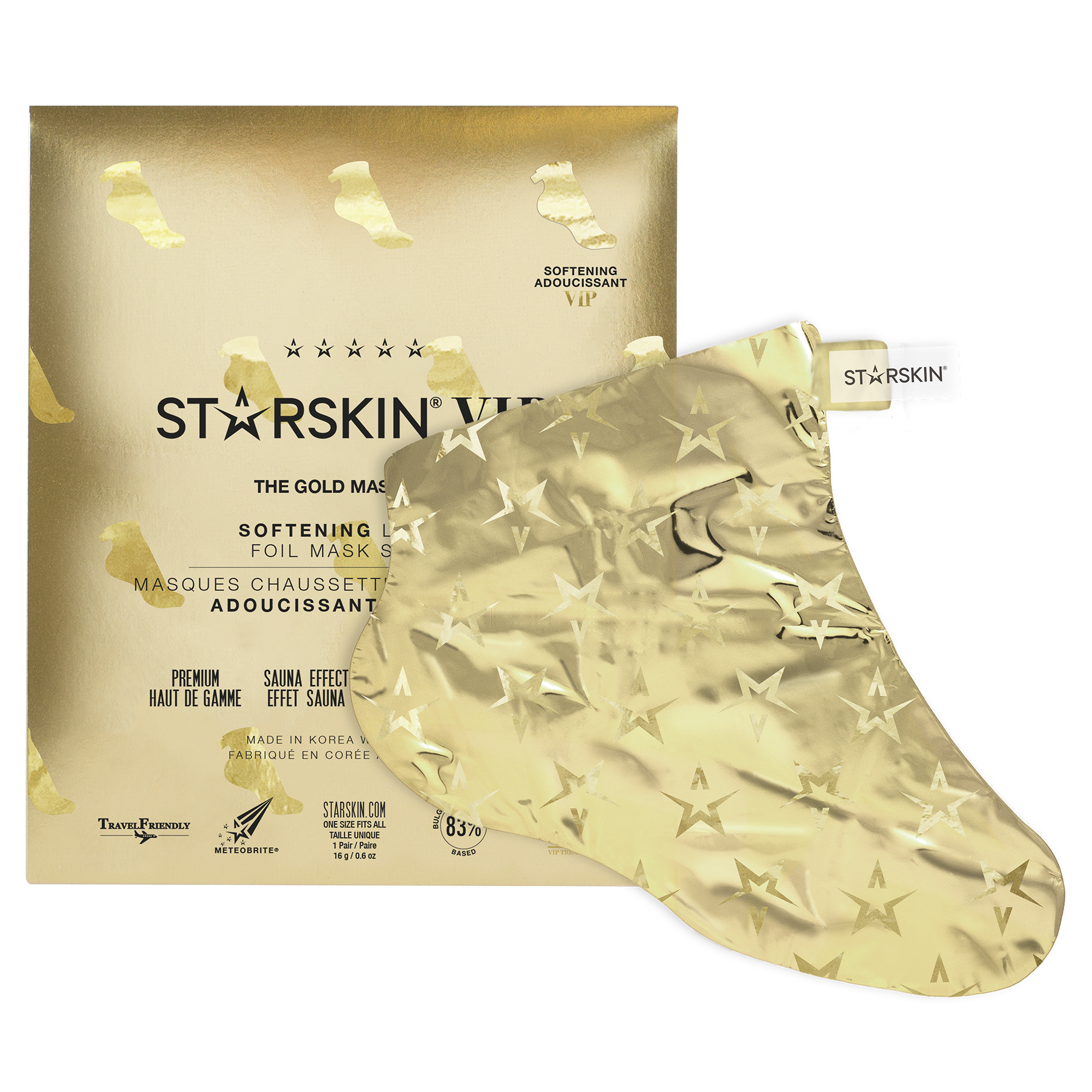 The VIP Gold Mask Foot from Starskin Being showcased