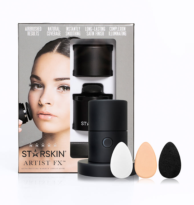 Image of the STARSKIN Artist FX packaging with charger patting device and different pads