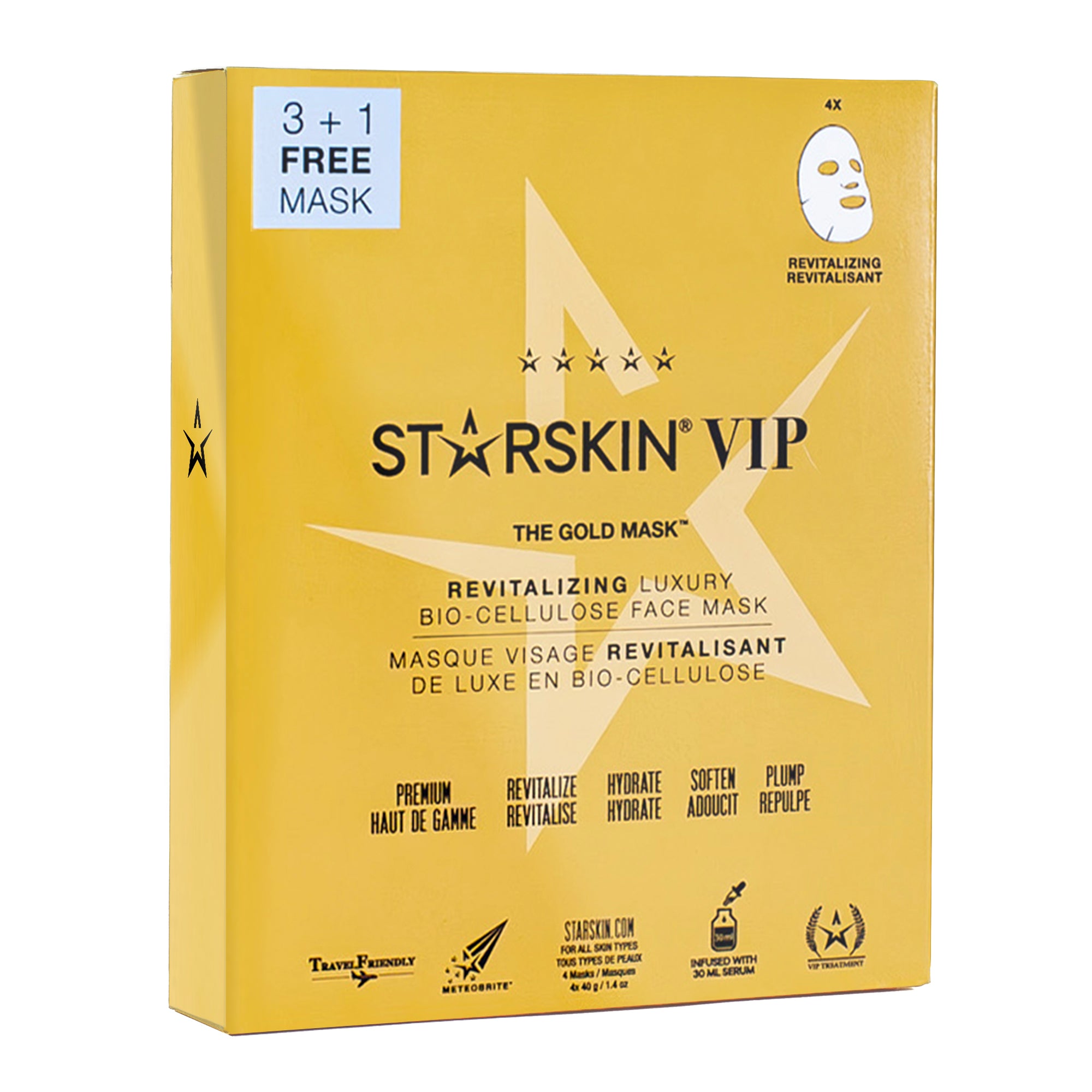 Bio-Cellulose Gold Mask | Revitalizing | 4 Pack – STARSKIN