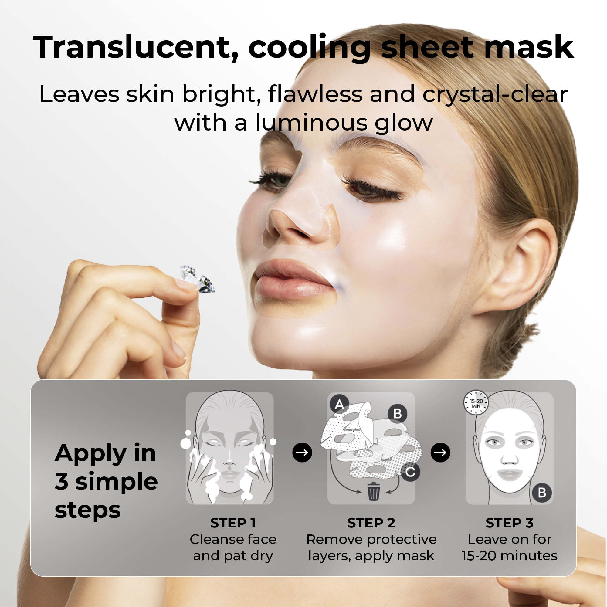 Bio-Cellulose Diamond Mask | Illuminating | VIP – STARSKIN