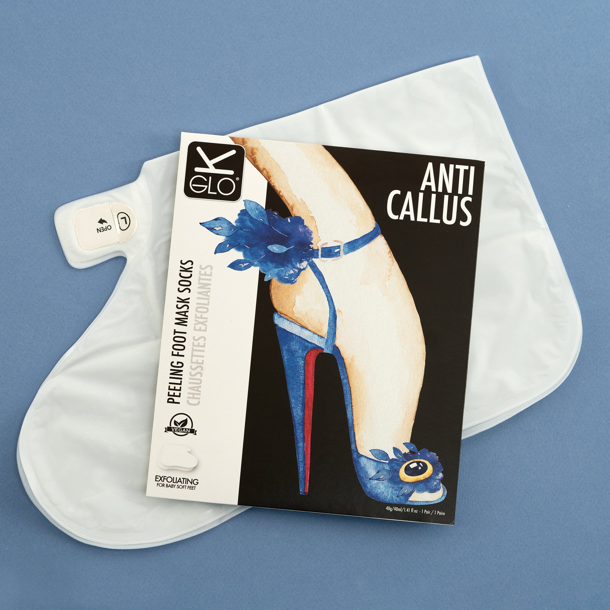 K-GLO® Anti-Callus Peeling Foot Mask Socks