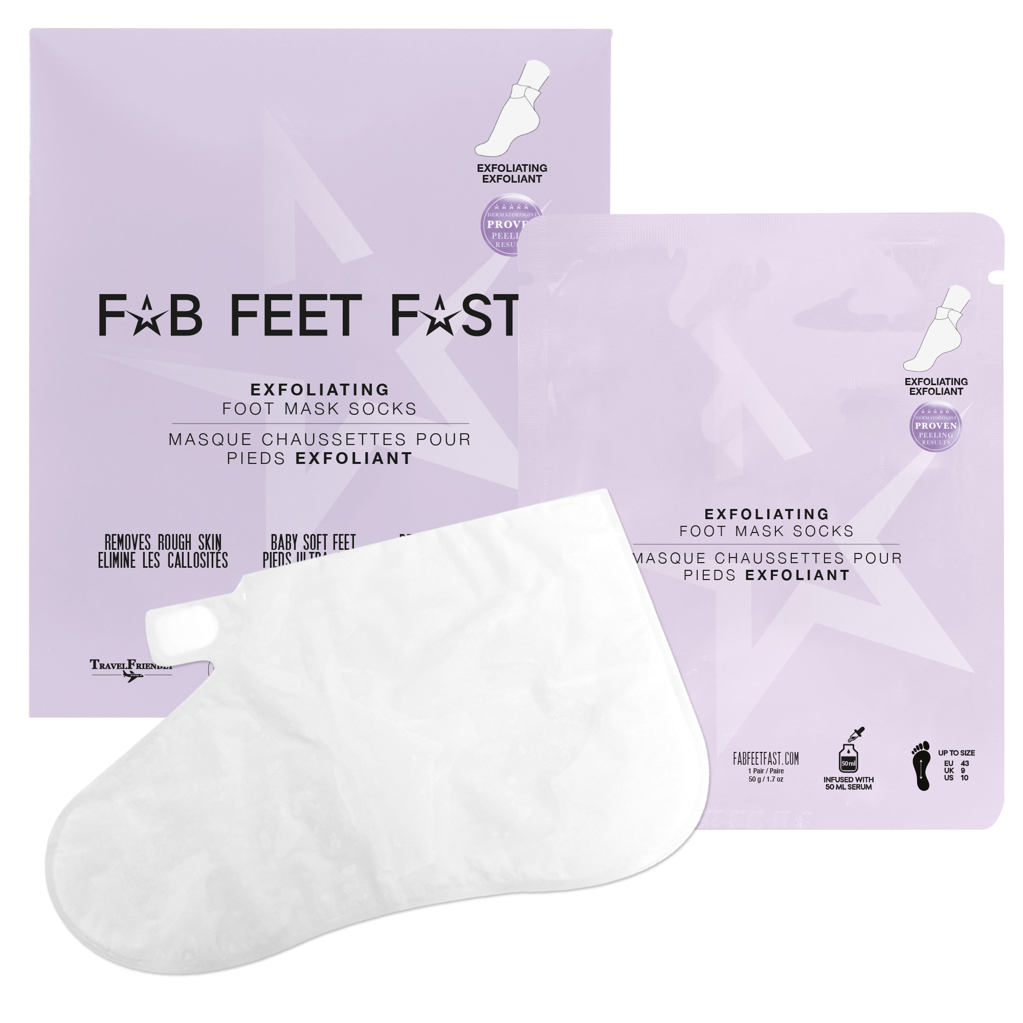 Fab Fast Exfoliating foot mask S-M