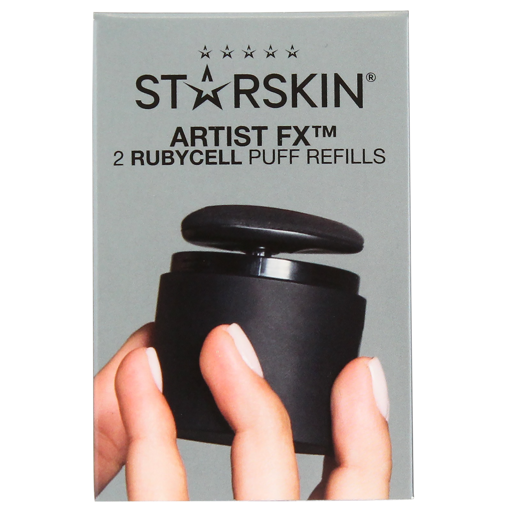 Packshot of the STARSKIN Artist FX Rubycell Puff package