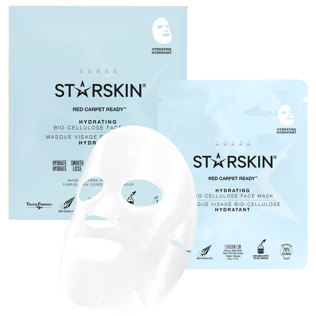 Packshot of the STARSKIN Red Carpet Ready face sheet mask