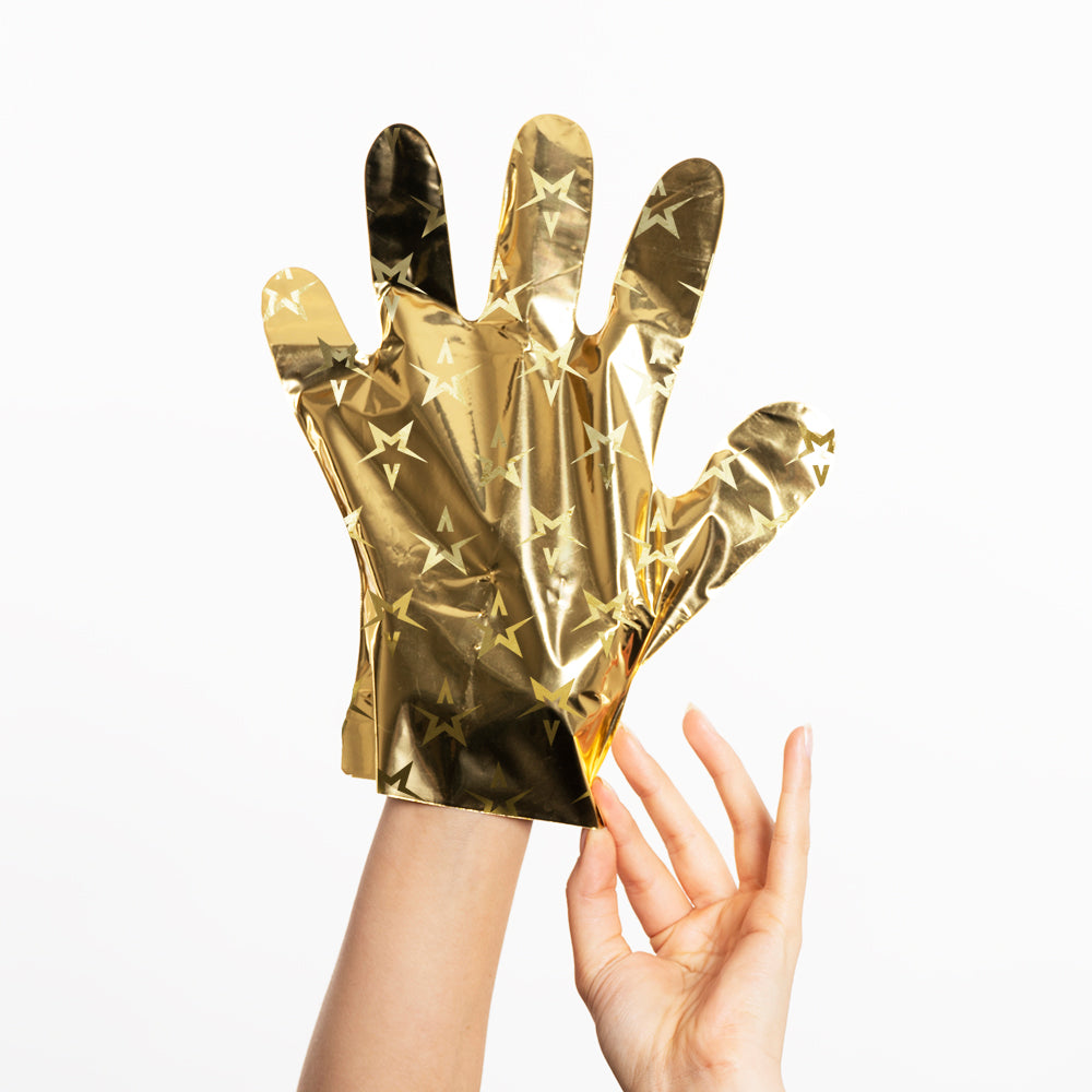 Hand wearing Starskin VIP The Gold Mask Hand